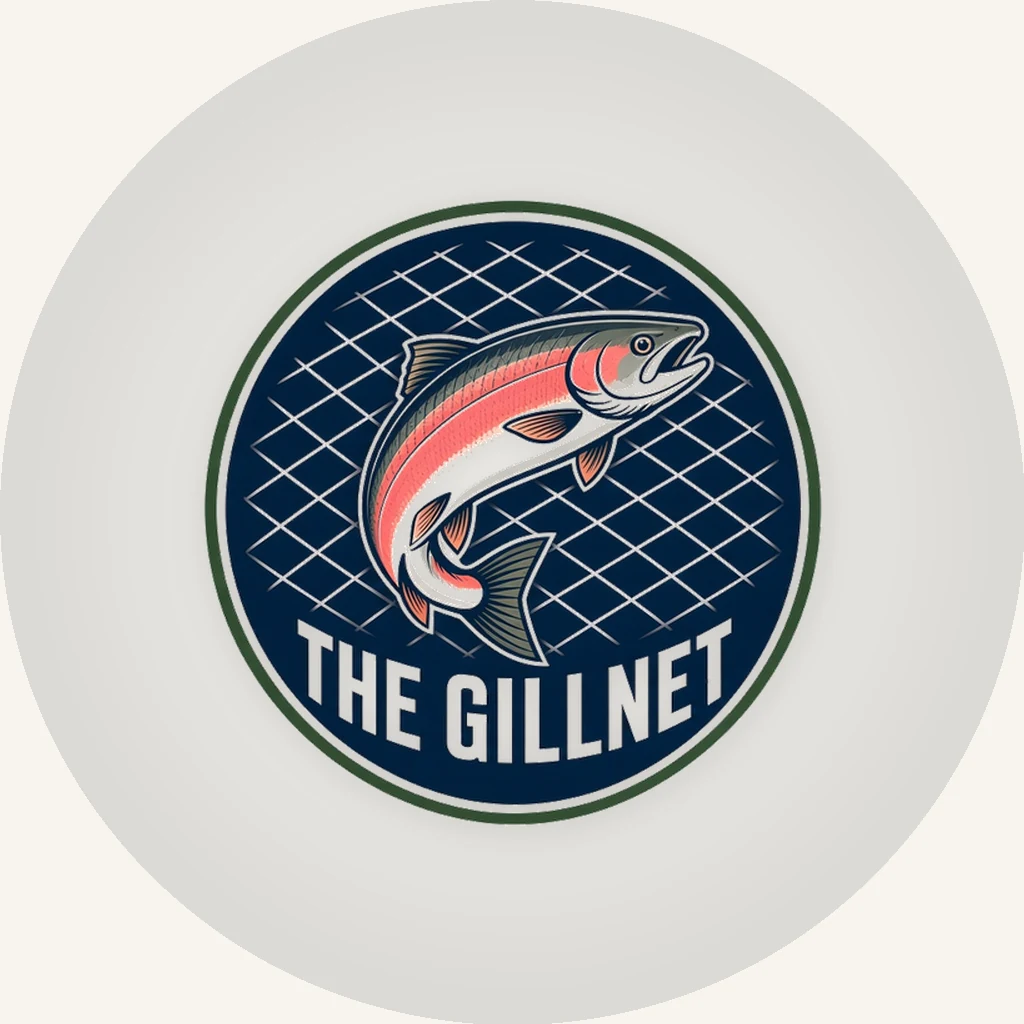 Salmon Badge kiss-cut sticker